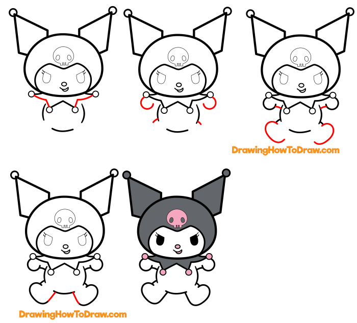How to Draw Kuromi from My Melody and Hello Kitty Easy Step by Step ... Draw an Equilateral Triangle