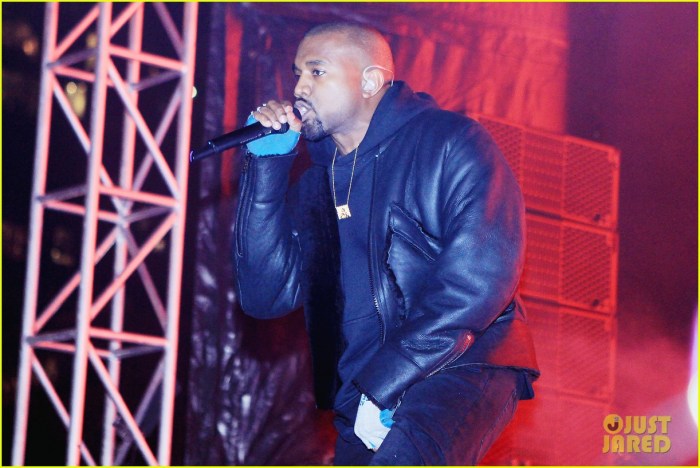 Kanye performs wolves with sia and vic mensa jesus walks only one interrupts matt lauer and waynes world on snl 40