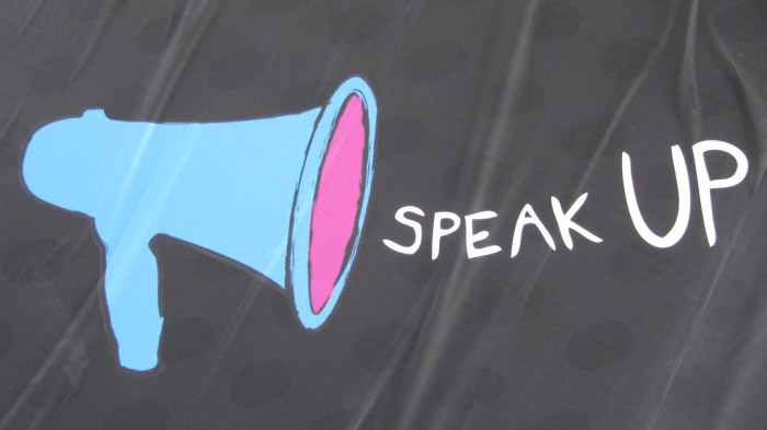 Speak up, make your voice heard | Speak up. Sign at Universi… | Flickr I speak because i can