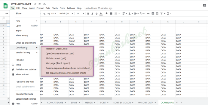 Google Sheets basics: edit, print and download the files in Google ... Save on Google Sheets on PC or Mac