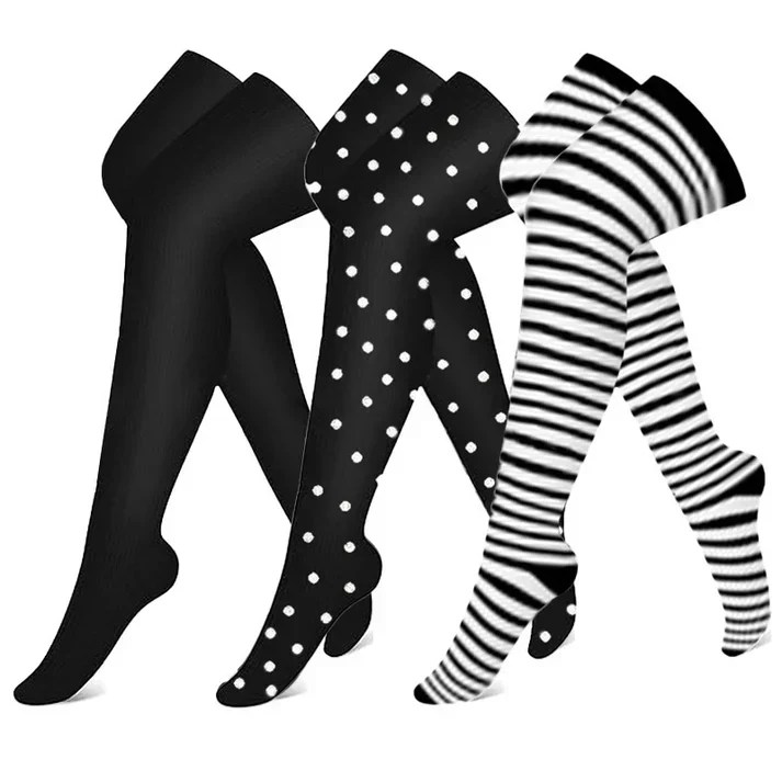 Women's Y2K Striped Knee-High Socks JK Fashion Socks, Soft Breathable ... Wear Knee High Socks