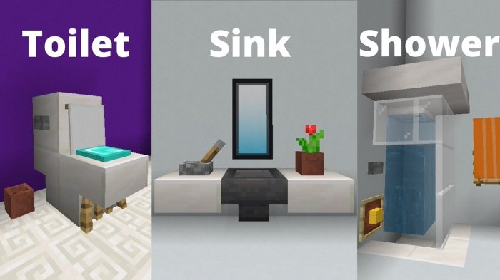 Minecraft 5 of the best bathroom ideas Make a Bathroom in Minecraft