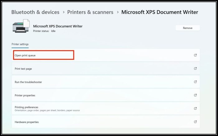 Clear Printer Queue in Windows