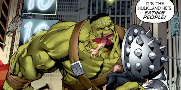 10 Times The Incredible Hulk Actually Ate Someone How much does hulk have to eat