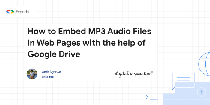 Embed Audio in Google Drive