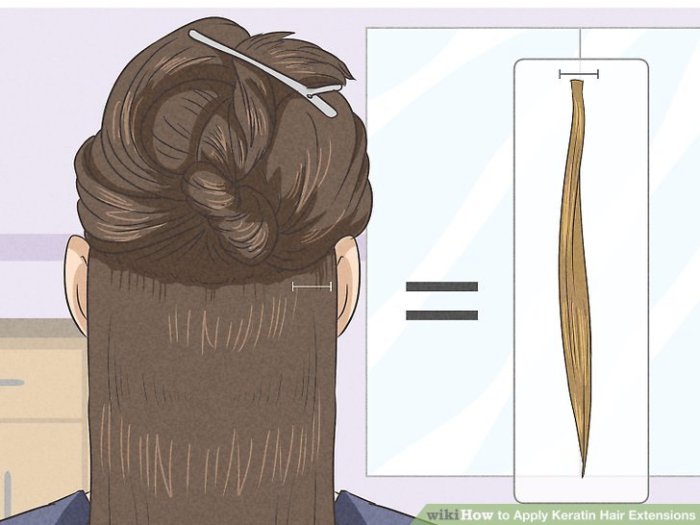 Apply Keratin Hair Extensions