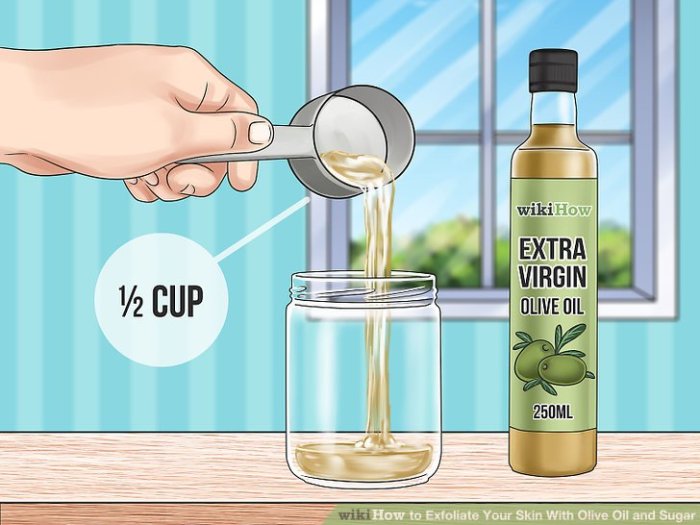 How to Exfoliate Your Skin With Olive Oil and Sugar Exfoliate Your Skin With Olive Oil and Sugar