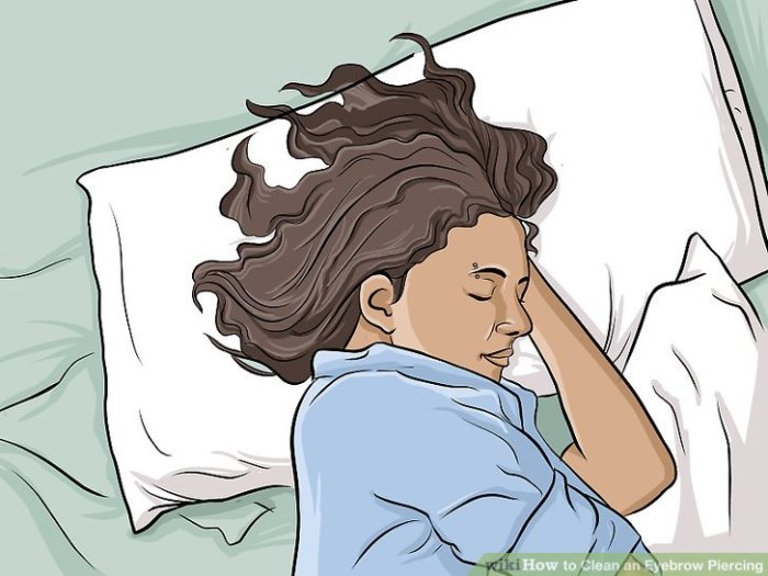 3 Ways to Clean an Eyebrow Piercing - wikiHow Clean an Eyebrow Piercing