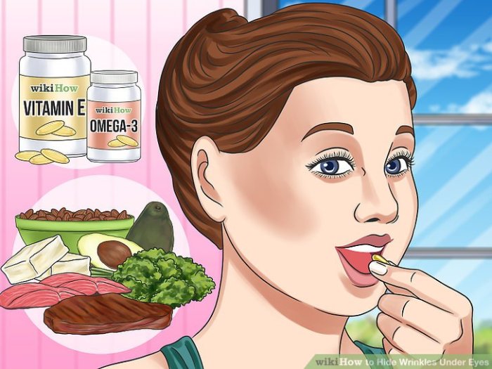 3 Ways to Hide Wrinkles Under Eyes - wikiHow Hide Wrinkles Under Eyes