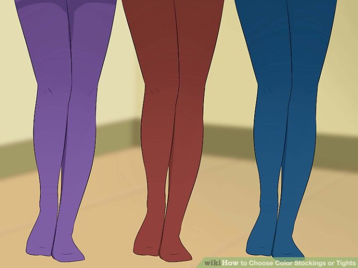 3 Ways to Choose Color Stockings or Tights - wikiHow Choose Color Stockings or Tights