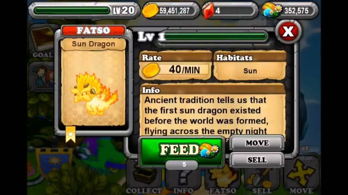 Breed a Sun Dragon in DragonVale