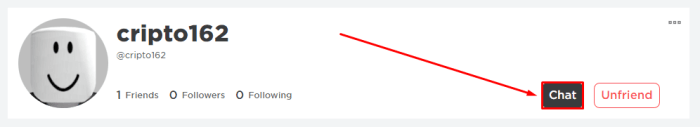 Private Chat in Roblox