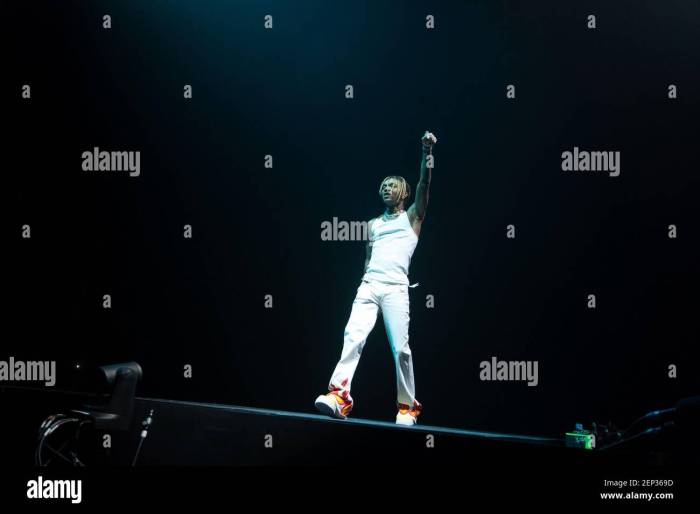 MIAMI, FL - OCT 20: Swae Lee performs during Post Malone Runaway tour ... Post malone announces tour with swae lee