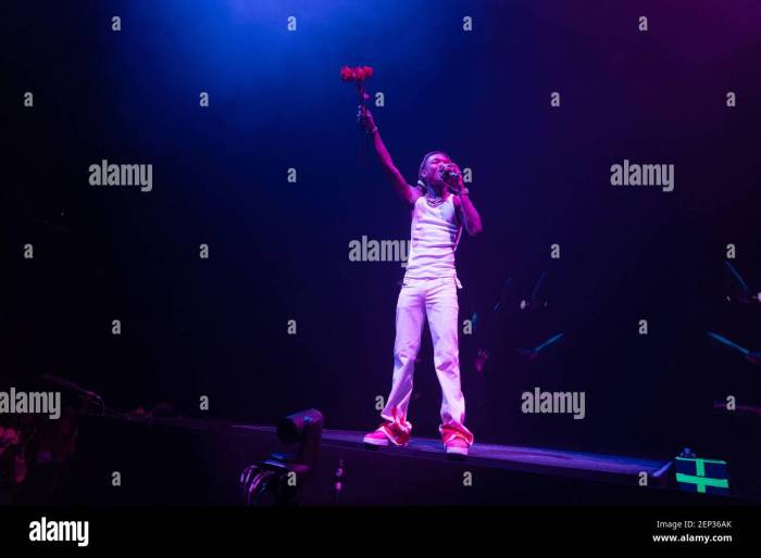 MIAMI, FL - OCT 20: Swae Lee performs during Post Malone Runaway tour ... Post malone announces tour with swae lee
