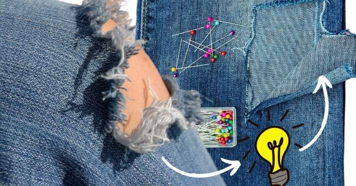 Sew a Hole in Jeans