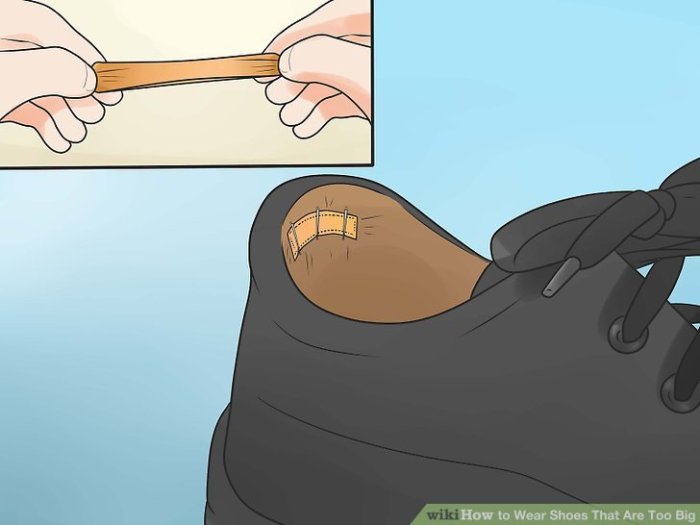3 Ways to Wear Shoes That Are Too Big - wikiHow Wear Shoes That Are Too Big