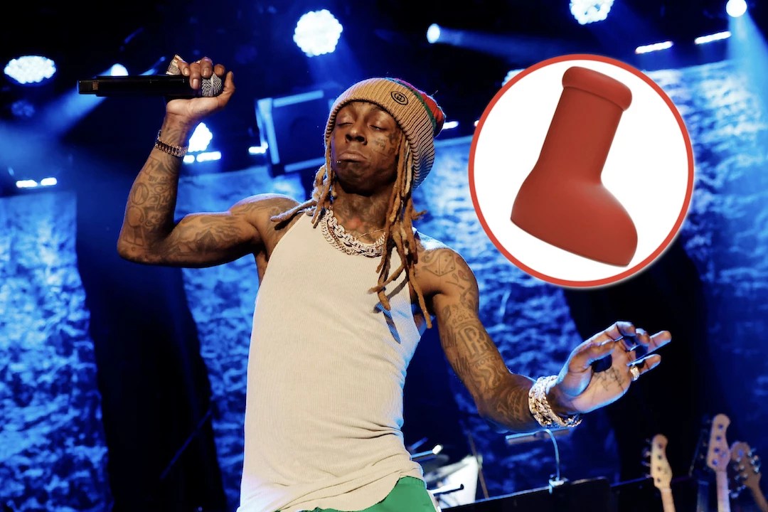 Lil Wayne Wears MSCHF Big Red Boots in Viral Photo - XXL News in brief lil wayne little boots the streets daniel johnston